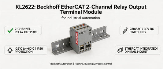 KL2622: Beckhoff EtherCAT 2-Channel Relay Output Terminal Module for Industrial Automation