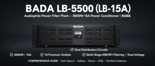 BADA LB-5500 (LB-15A) Audiophile Power Filter Plant – 3000W 15A Power Conditioner | KOEE