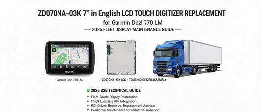 ZD070NA-03K 7" LCD Touch Digitizer Replacement for Garmin Dezl 770 LM — 2026 Fleet Display Maintenance Guide