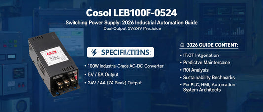 Cosel LEB100F-0524 Switching Power Supply: 2026 Industrial Automation Guide for Dual-Output 5V/24V Precision