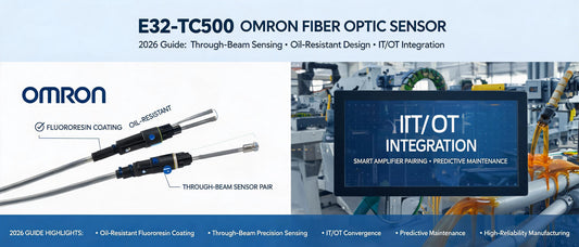 E32-TC500 Omron Fiber Optic Sensor: 2026 Guide to Through-Beam Sensing, Oil-Resistant Design & IT/OT Integration