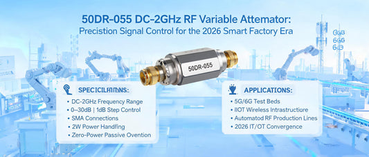 50DR-055 DC-2GHz RF Variable Attenuator: Precision Signal Control for the 2026 Smart Factory Era