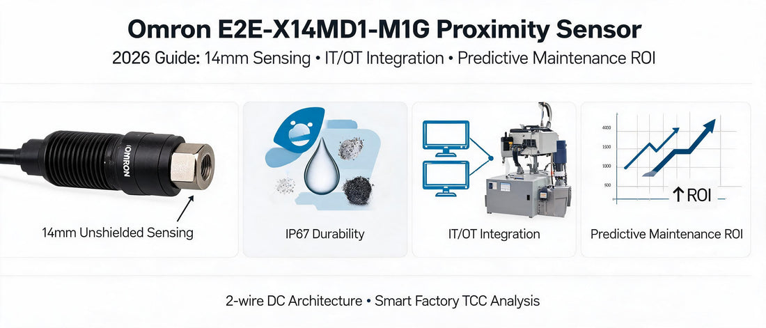 Omron E2E-X14MD1-M1G Proximity Sensor: 2026 Guide to 14mm Sensing, IT/OT Integration & Predictive Maintenance ROI