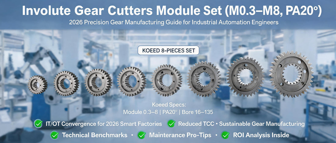 Involute Gear Cutters Module Set (M0.3–M8, PA20°) – 2026 Precision Gear Manufacturing Guide for Industrial Automation Engineers