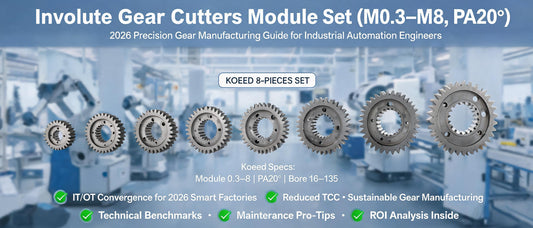 Involute Gear Cutters Module Set (M0.3–M8, PA20°) – 2026 Precision Gear Manufacturing Guide for Industrial Automation Engineers