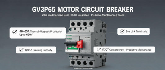 GV3P65 Motor Circuit Breaker: 2026 Guide to TeSys Deca 65A Protection, IT/OT Integration & Predictive Maintenance | Koeed
