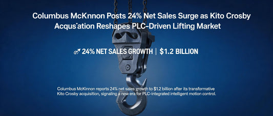 Columbus McKinnon Posts 24% Net Sales Surge as Kito Crosby Acquisition Reshapes PLC-Driven Lifting Market