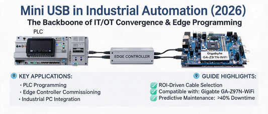 Mini USB in Industrial Automation (2026): The Backbone of IT/OT Convergence &amp; Edge Programming