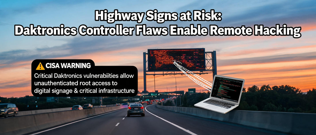 Highway Signs at Risk: Daktronics Controller Flaws Enable Remote Hacking