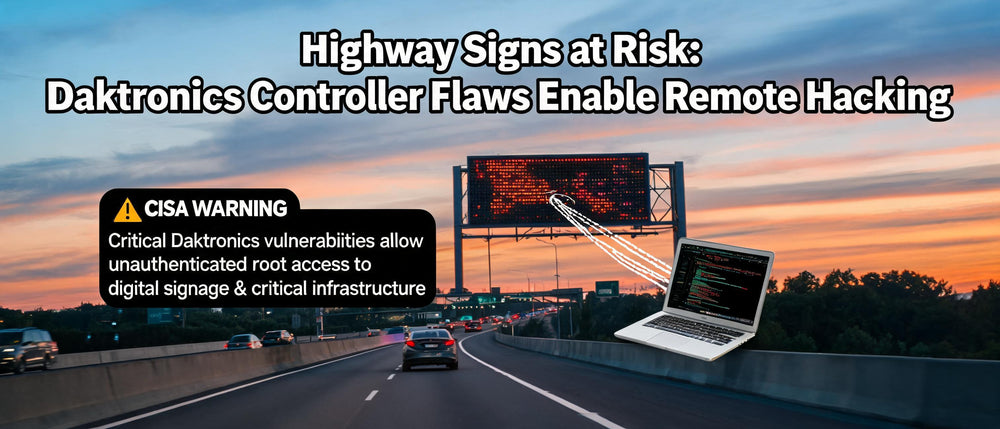 Highway Signs at Risk: Daktronics Controller Flaws Enable Remote Hacking