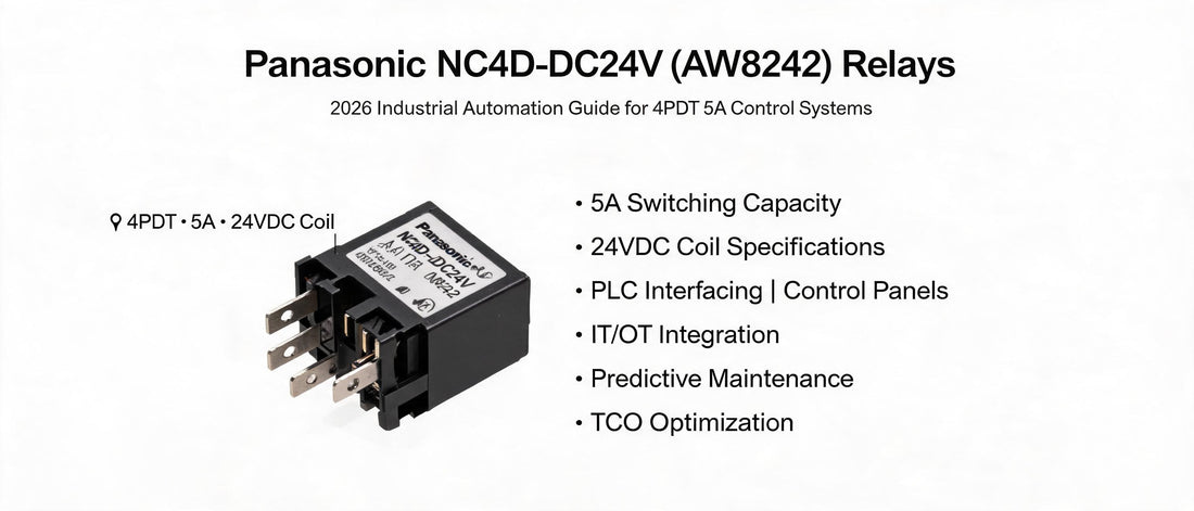Panasonic NC4D-DC24V (AW8242) Relay: 2026 Industrial Automation Guide for 4PDT 5A Control Systems