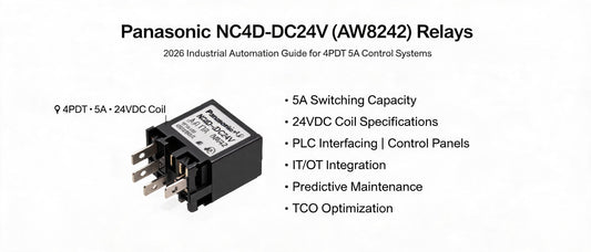 Panasonic NC4D-DC24V (AW8242) Relay: 2026 Industrial Automation Guide for 4PDT 5A Control Systems