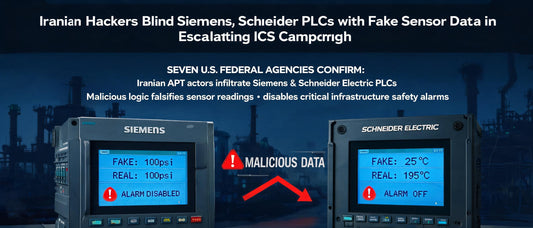 Iranian Hackers Blind Siemens, Schneider PLCs with Fake Sensor Data in Escalating ICS Campaign