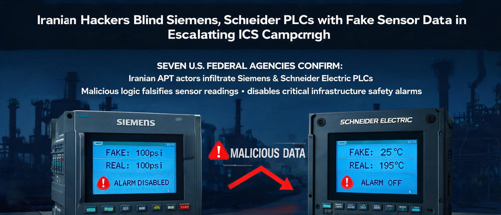 Iranian Hackers Blind Siemens, Schneider PLCs with Fake Sensor Data in Escalating ICS Campaign