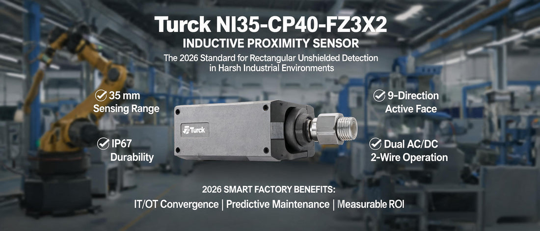 Turck NI35-CP40-FZ3X2 Inductive Proximity Sensor: The 2026 Standard for Rectangular Unshielded Detection in Harsh Industrial Environments