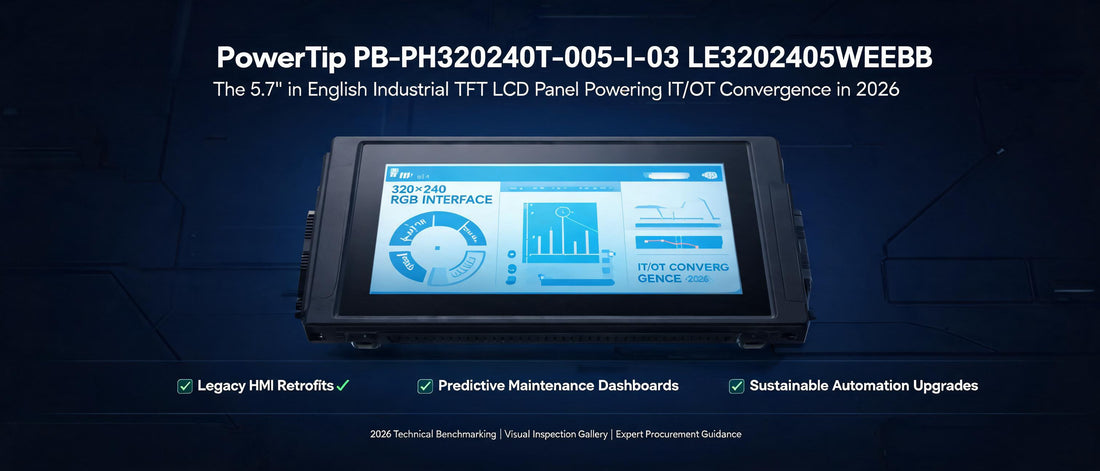 PowerTip PB-PH320240T-005-I-03 LE3202405WEEBB: The 5.7" Industrial TFT LCD Panel Powering IT/OT Convergence in 2026