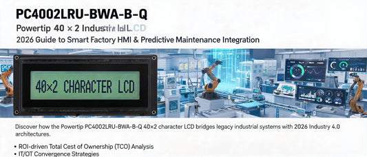 PC4002LRU-BWA-B-Q Powertip 40×2 Industrial LCD: 2026 Guide to Smart Factory HMI & Predictive Maintenance Integration
