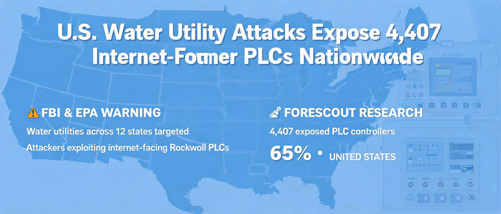 U.S. Water Utility Attacks Expose 4,407 Internet-Facing PLCs Nationwide