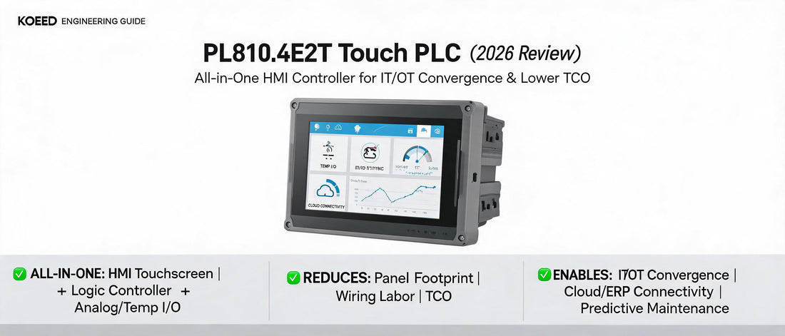 PL810.4E2T Touch PLC (2026 Review): All-in-One HMI Controller for IT/OT Convergence & Lower TCO