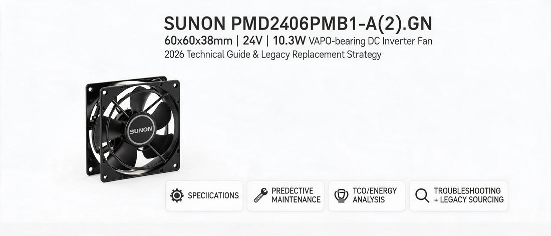 SUNON PMD2406PMB1-A(2).GN 6038 24V Inverter Cooling Fan: 2026 Technical Guide & Legacy Replacement Strategy