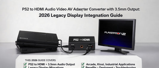 PS2 to HDMI Audio Video AV Adapter Converter with 3.5mm Output: 2026 Legacy Display Integration Guide