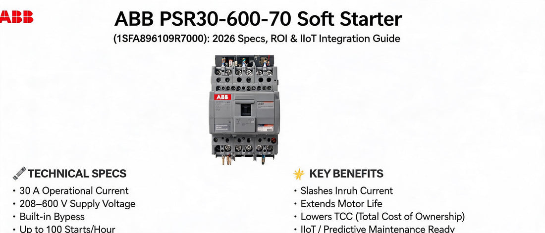 ABB PSR30-600-70 Soft Starter (1SFA896109R7000): 2026 Specs, ROI & IIoT Integration Guide