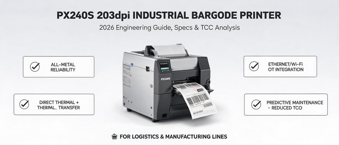PX240S 203dpi Industrial Barcode Printer: 2026 Engineering Guide, Specs & TCO Analysis