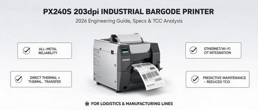 PX240S 203dpi Industrial Barcode Printer: 2026 Engineering Guide, Specs & TCO Analysis