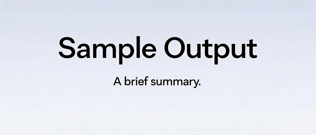 Sample Output