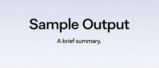 Sample Output
