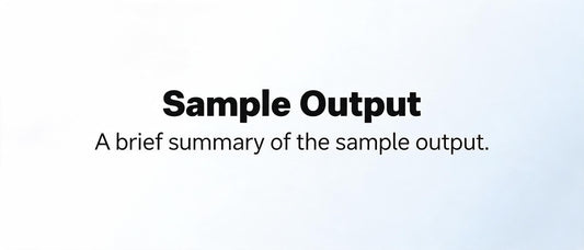 Sample Output