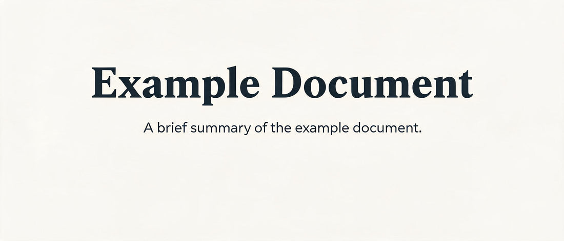 Example Document