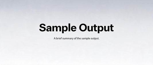 Sample Output