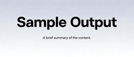 Sample Output