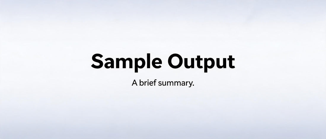 Sample Output
