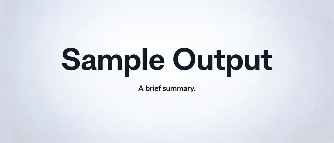 Sample Output
