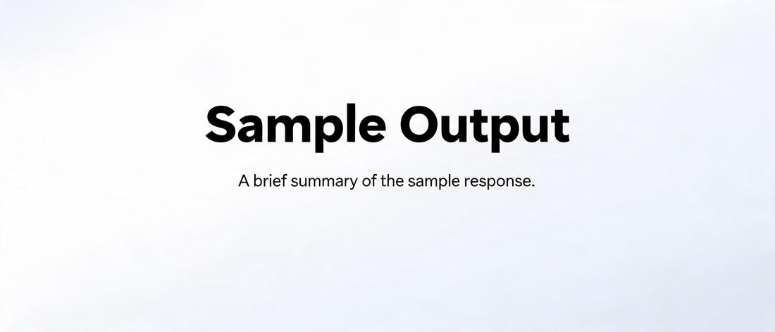 Sample Output