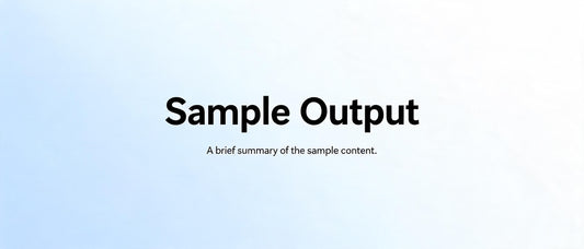 Sample Output