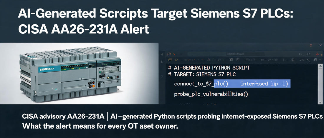 AI-Generated Scripts Target Siemens S7 PLCs: CISA AA26-231A Alert
