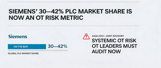 Siemens' 30–42% PLC Market Share Is Now an OT Risk Metric