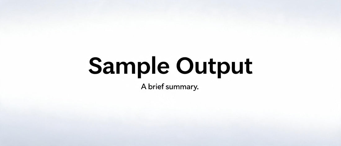 Sample Output