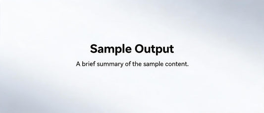 Sample Output