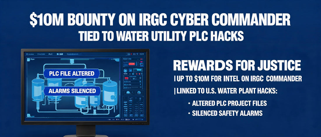 $10M Bounty on IRGC Cyber Commander Tied to Water Utility PLC Hacks