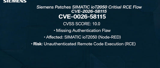 Siemens Patches SIMATIC IoT2050 Critical RCE Flaw CVE-2026-58115