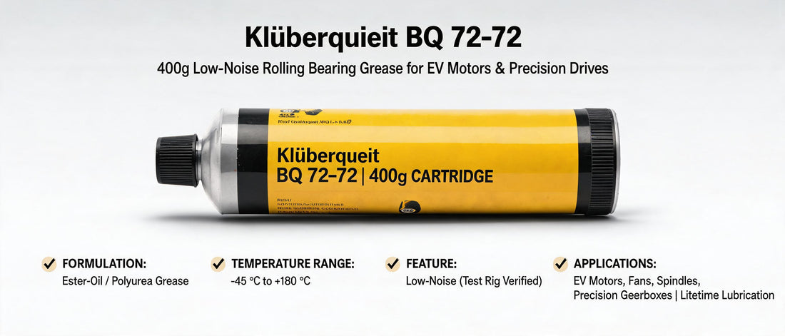 Klüberquiet BQ 72-72: 400g Low-Noise Rolling Bearing Grease for EV Motors & Precision Drives