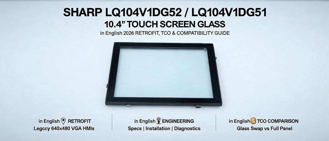 SHARP LQ104V1DG52 / LQ104V1DG51 10.4" Touch Screen Glass — 2026 Retrofit, TCO & Compatibility Guide