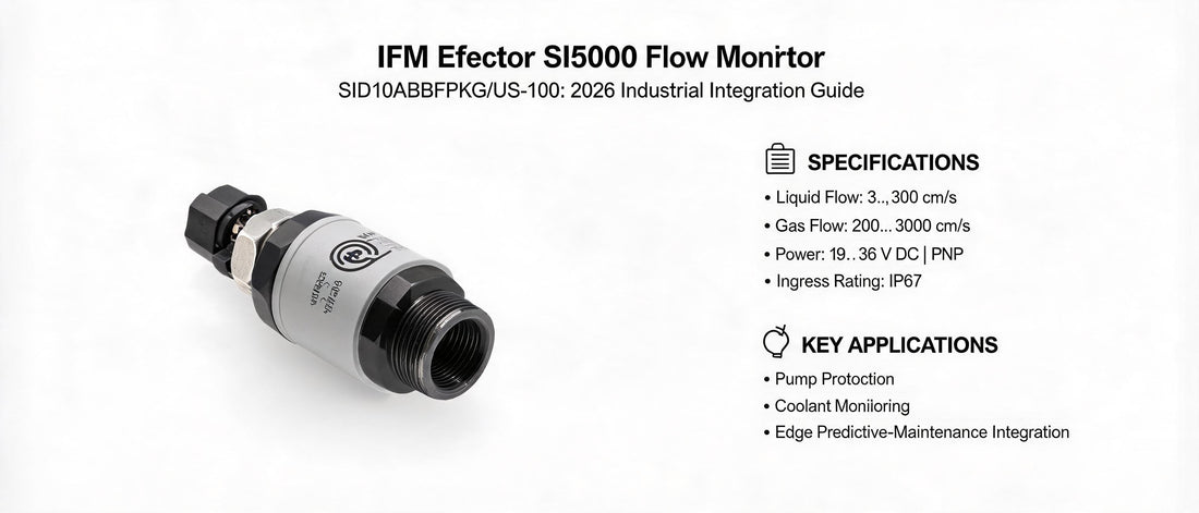 IFM Efector SI5000 Flow Monitor SID10ABBFPKG/US-100: 2026 Industrial Integration Guide