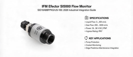 IFM Efector SI5000 Flow Monitor SID10ABBFPKG/US-100: 2026 Industrial Integration Guide