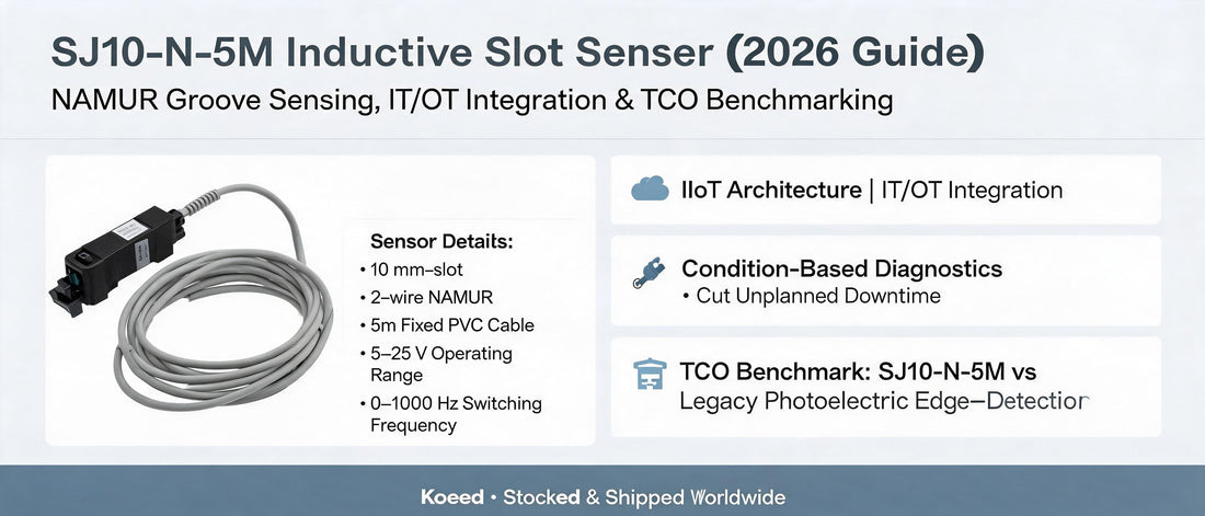 SJ10-N-5M Inductive Slot Sensor (2026 Guide): NAMUR Groove Sensing, IT/OT Integration & TCO Benchmarking