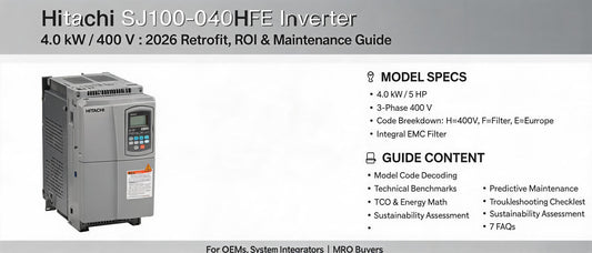 Hitachi SJ100-040HFE Inverter (4.0 kW / 400 V): 2026 Retrofit, ROI & Maintenance Guide